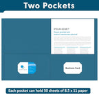 Two Pocket Folders, PANDRI 50 Pack 2 Pocket Folders, Letter Size Paper File - Image 4