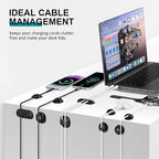 16Pack Black Desk Cable Management, Adjustable Cord Organizer Cable Clips - Image 2
