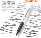 Shuttle Art Ultra Fine Dry Erase Markers, 15 Pack Black Whiteboard Markers - Image 3
