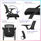 12 Pack Stackable Conference Room Chairs - Image 3