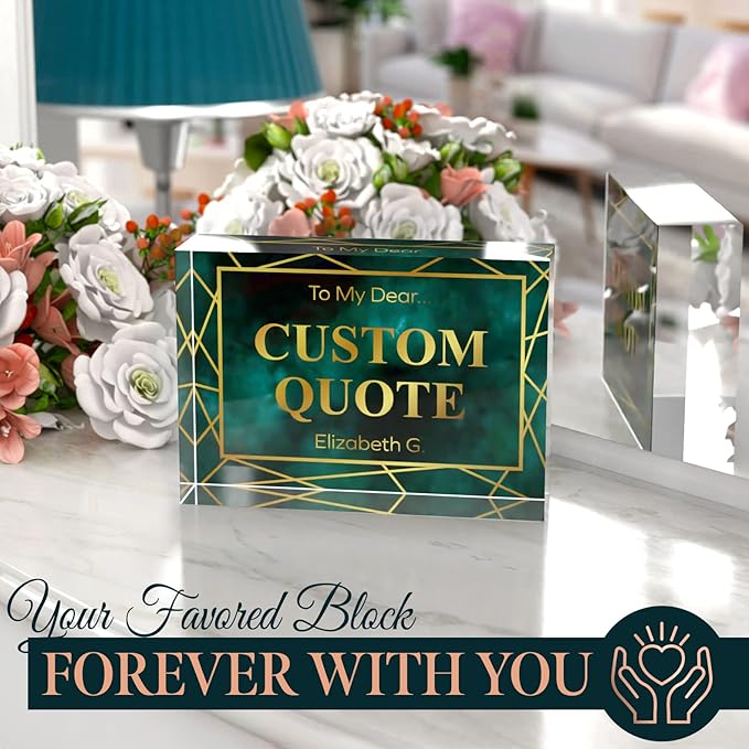 Personalized Gifts, Custom Quote Block Letter Board, Crystal-Clear Acrylic - Image 6