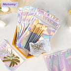 100Pcs Holographic Packaging Bags, 2.7x3.9 inch Resealable Foil Pouch Mylar - Image 3