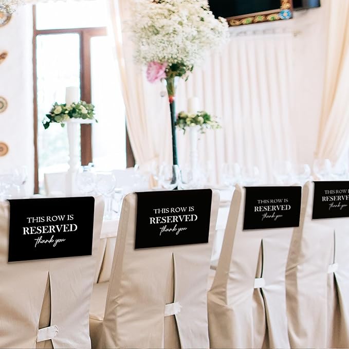 ChissNook Reserved Seating Chair Signs, This Row Is Reserved Pew Cloths Seating - Image 4