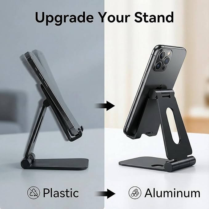 LOXP Tablet Holder Stand, Adjustable Aluminum Alloy Phone Stand, Compatible - Image 5