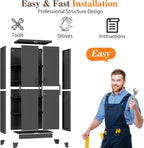metal storage cabinets, 71" h steel locker cabinet, side view