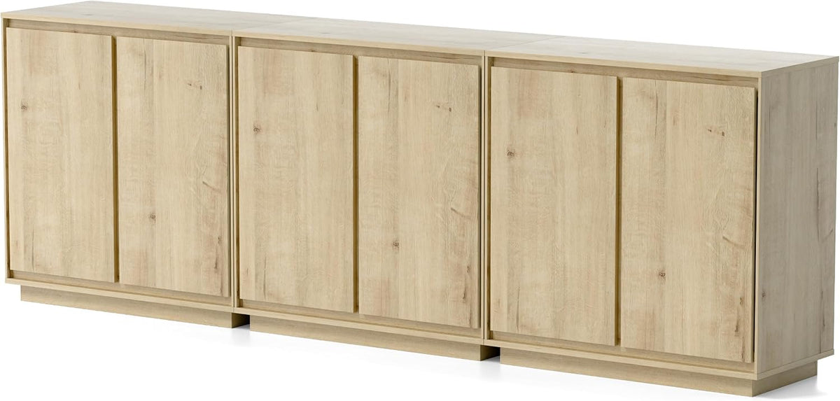 EYYTHUNG Buffet Storage Cabinets Set of 3, Sideboard Accent Cabinet with Adju...