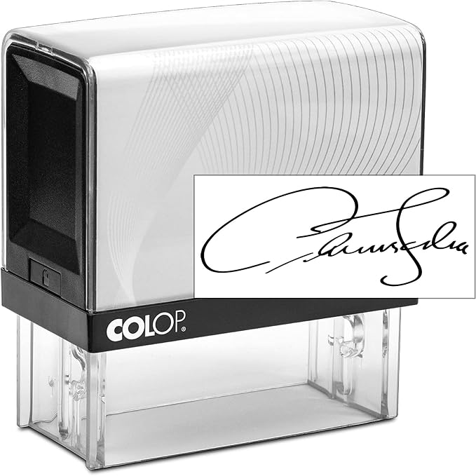 COLOP Large Size Self Inking Custom Signature Stamp by Rubber+Stamp+Creation