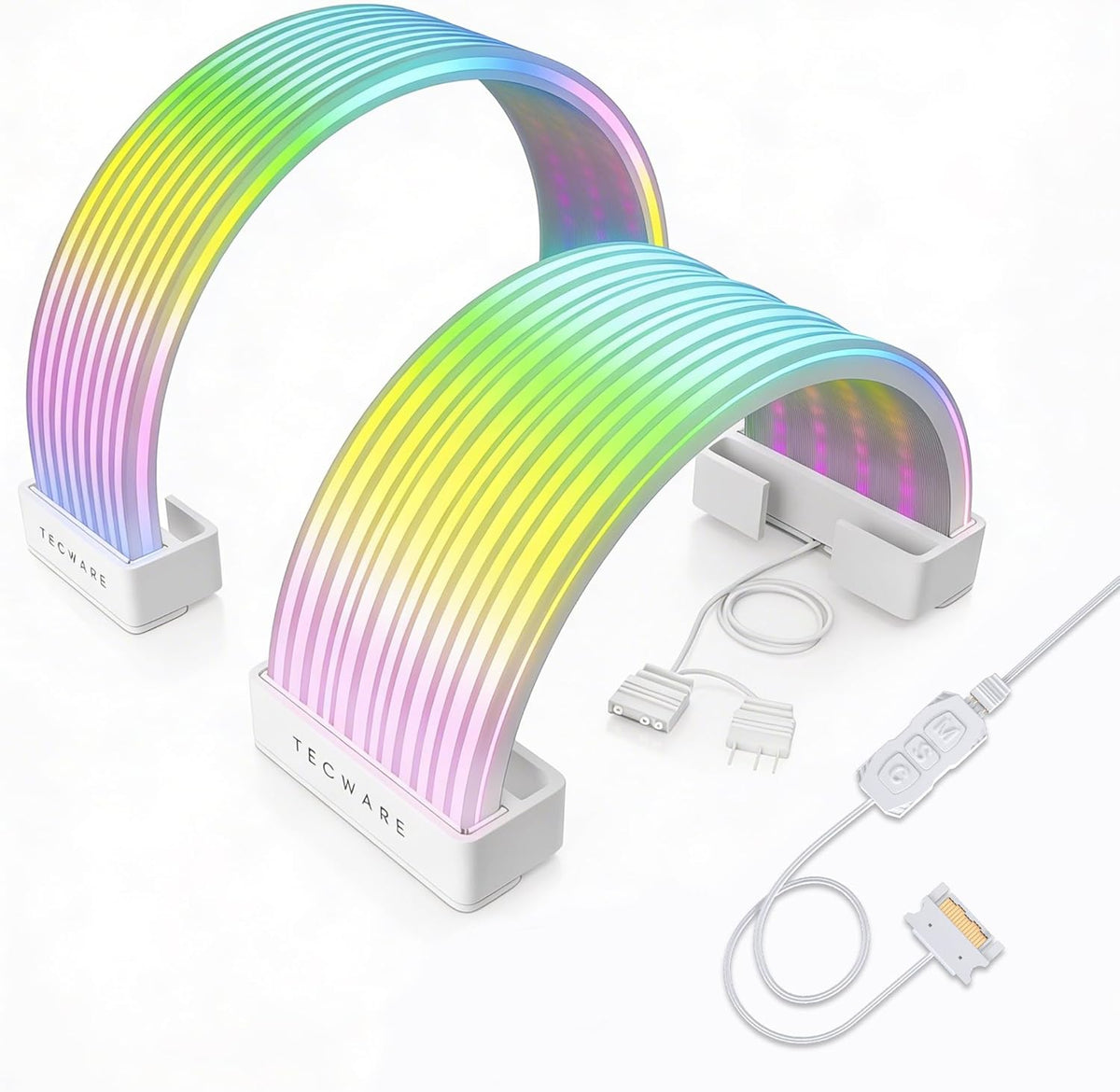 TECWARE Flex RGB Cable Cover Kit | Compatible with 24-Pin Motherboard and 8-P...