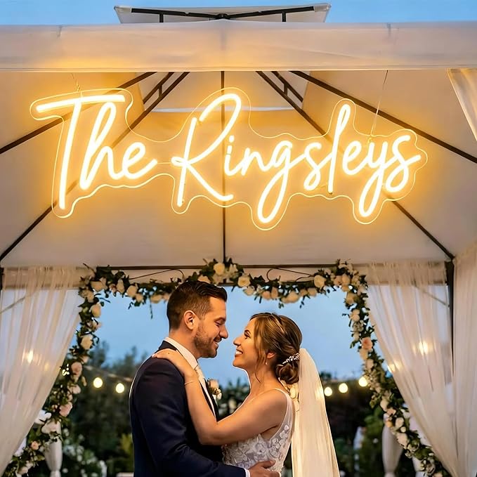 BUIZZEUOIV Custom Neon Sign, Neon Sign Customizable Large LED Wedding Neon Name by BUIZZEUOIVNEONSIGNCUSTOM
