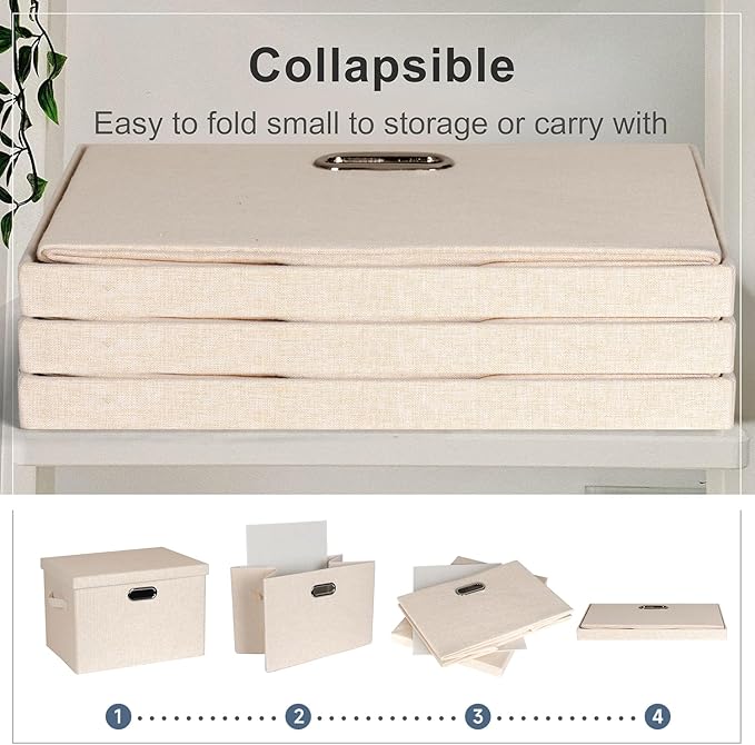 Graciadeco Large 17" 36 Quart Collapsible Stackable Storage Bins - Image 4