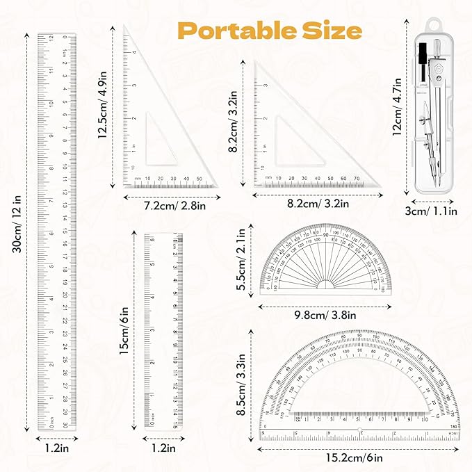 Geometry Set - 7Pcs Geometry Kit - Image 3