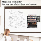 KZWKRG Magnetic File Holder, Magnetic File Organizer Wall Mount, 5 Tier Hanging - Image 5