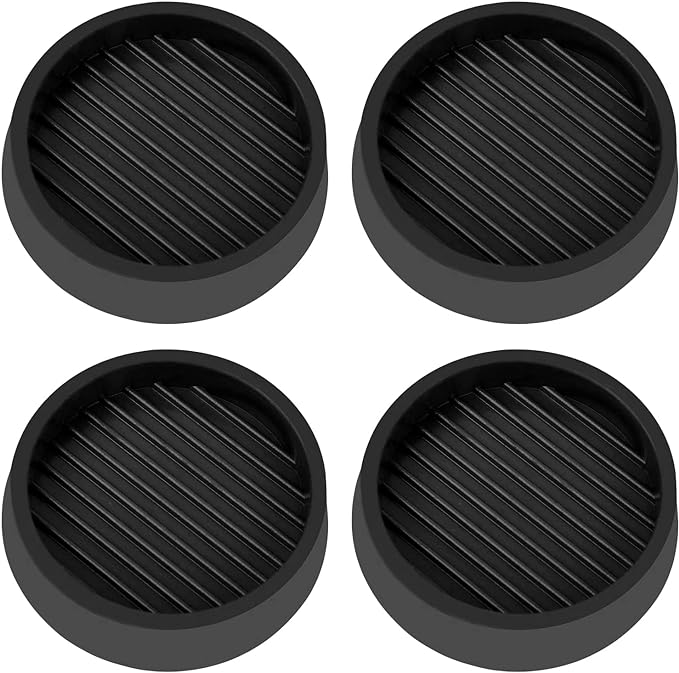 VOCOMO 2X2 Round Rubber Caster Cups, Non Slip Furniture Pads, Anti-Slip Gripper by VOCOMO