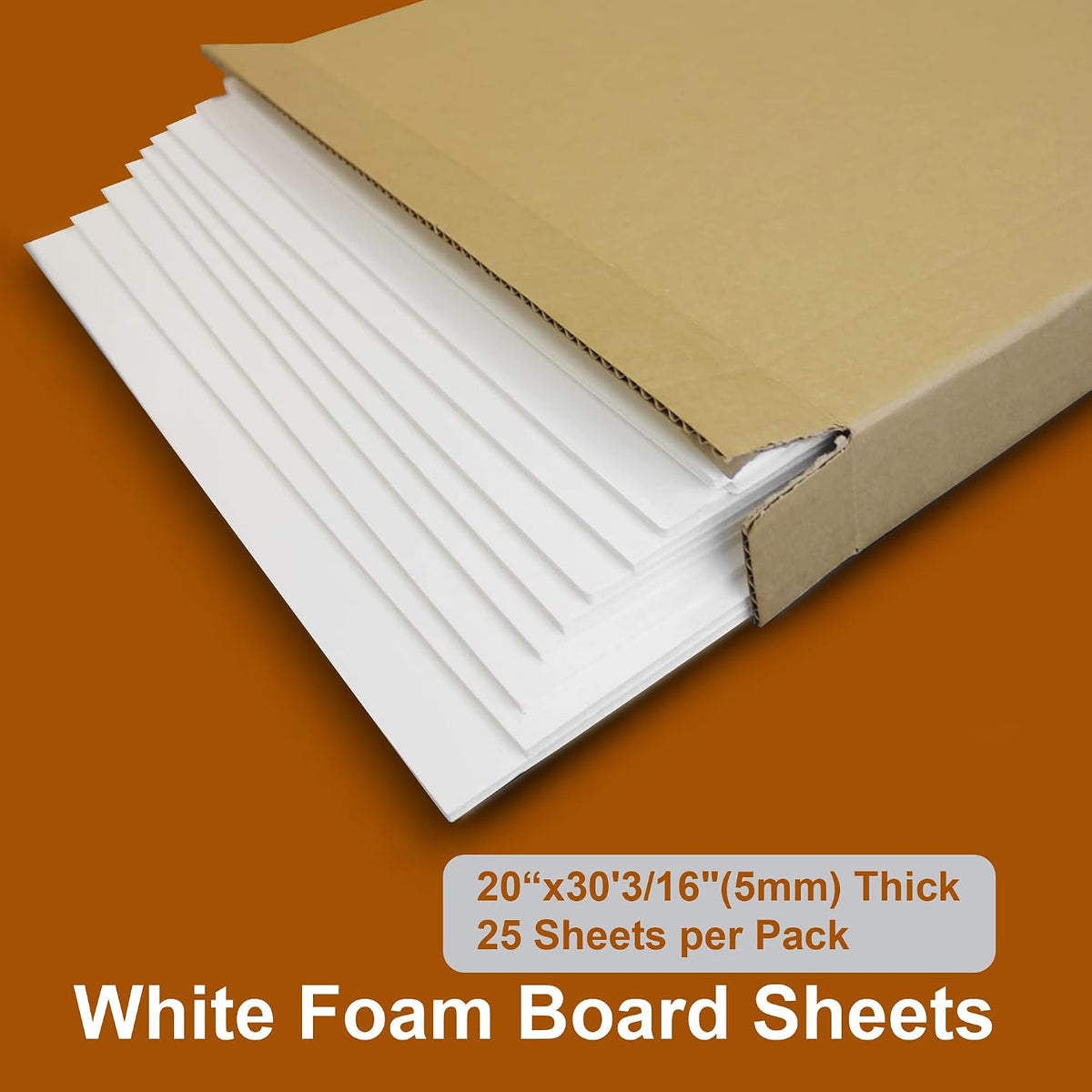 3 Pack White Foam Board, 24" x 36" Foam Core Board, 0.2" Thick...