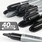 Dabo&Shobo Permanent Markers Jumbo Size, Bullet Tip, Large Black Permanent - Image 2