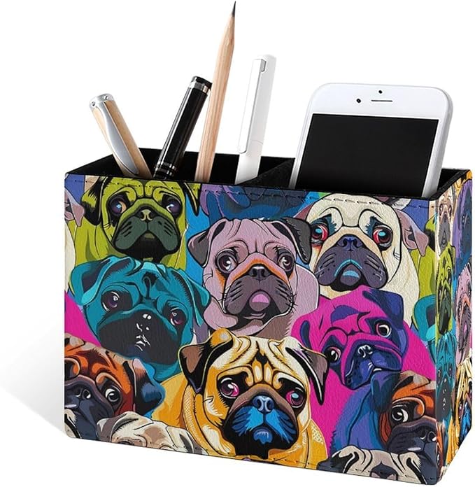 Famame Colorful Pug Dogs Funny Puppy Pencil Holder - Image 4