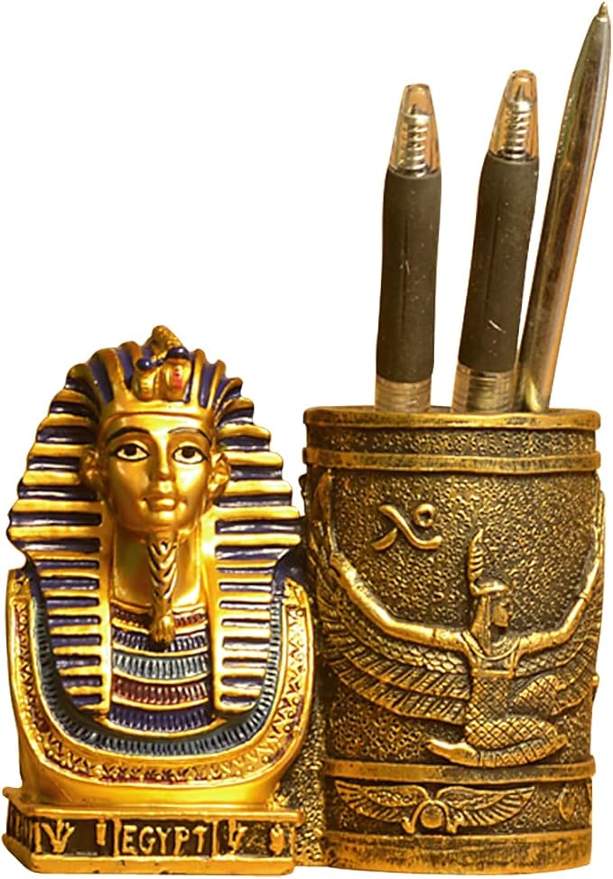 Daisylily Ancient Egyptian Pencil Holder, King Pharaoh Pen Cup, Pen Holder - Image 2