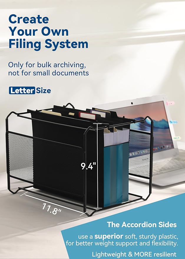 SortRax Plastic High Capacity Hanging File Folders, Letter Size, Heavy Duty - Image 6