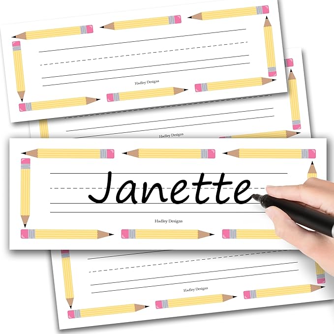 Desk Name Tags for Classroom -25 Student Name Plates for Classroom Kindergarten by HadleyDesigns
