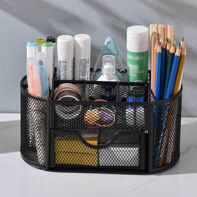 PAKASEPT Desk Organizers, Mesh Desk Organizer Caddy Supplies - Image 2