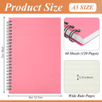 Leelosp 12 Pack Small Spiral Notebook 5 x 7 Inch Lined College Ruled Spiral - Image 3