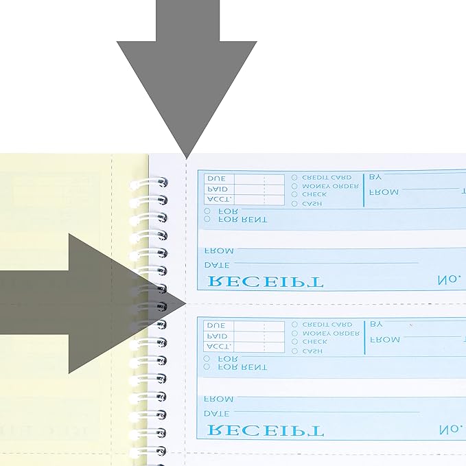 Single Book, Money Rent Receipt Book, 7.9x11.22 Inches, 2 Part Carbonless - Image 5