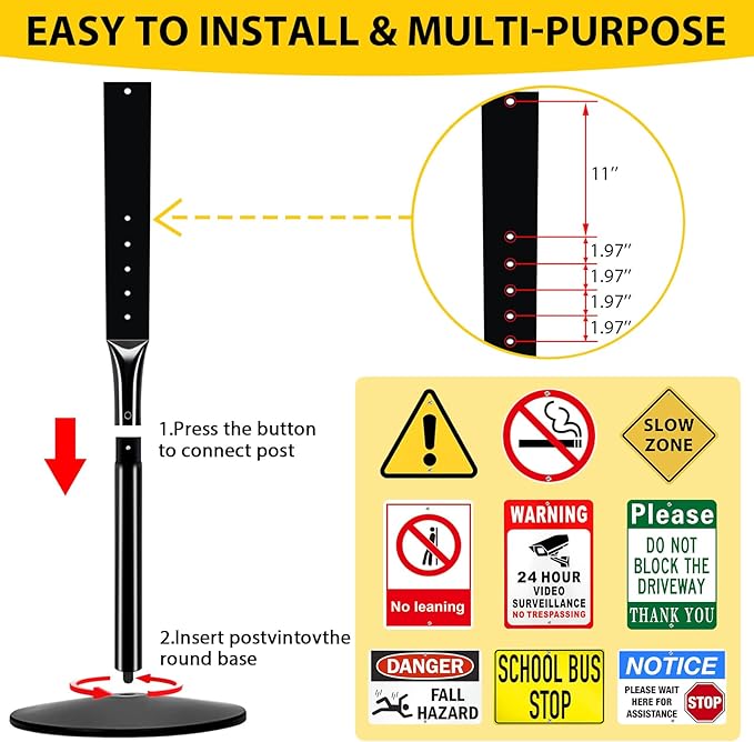 INNOVSIGN Heavy Duty Cast Iron Sign Post - Image 2