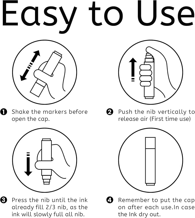 BIGTHUMB 3 Pcs Purple Jumbo Permanent Markers: 15mm Wide Tip Thick Acrylic - Image 5