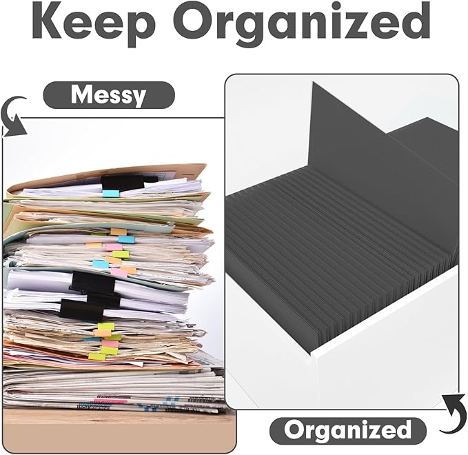 Two Pocket Folders, PANDRI 50 Pack 2 Pocket Folders, Letter Size Paper File - Image 3