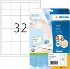 HERMA Self Adhesive Multi-Purpose Labels, 32 Labels Per A4 Sheet, 800 Labels for Laser and Inkjet Printers, Small, 48.3 x 33.8 mm (4200), White