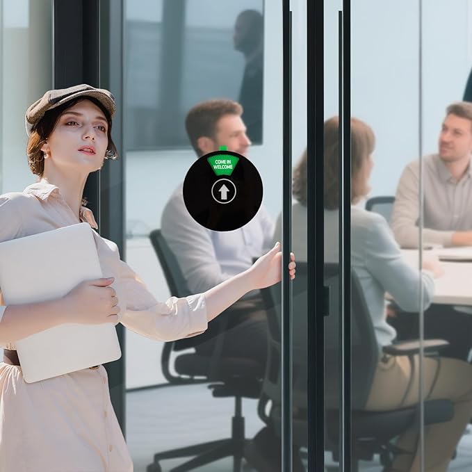 Office Door Sign, 6 Inch Round Privacy Signs - Image 4