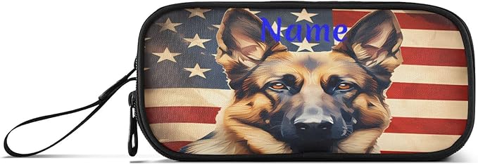 BOENLE Custom Dog German Shepherd Flag Pencil Case Box Boys Girls Personalized - Image 8