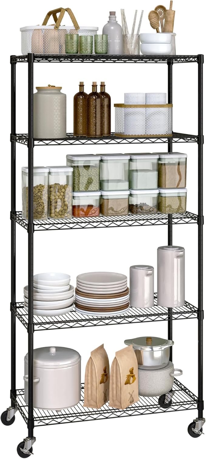Seville Classics UltraDurable Heavy Duty NSF Solid Steel Wire Rack Storage Unit - Image 8