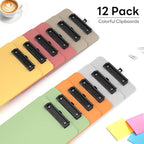 Zoenley A4 Plastic Clipboard Set of 12, Dark Colorful 12.5 x 9 Letter Size - Image 3