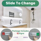 2 Pack Bathroom Door Signs, Restroom Signs - Image 2