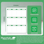 Earth Green12 Section Task, Objective and Goals Planning System Vertical 24"x - Image 2