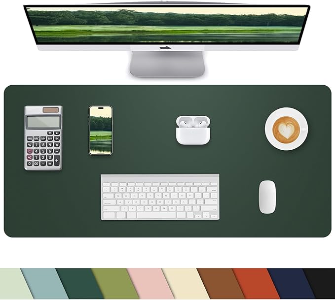 Leather Desk Pad Protector, Desk Cover mat, Office Desk mat, Laptop Mat by cebowa