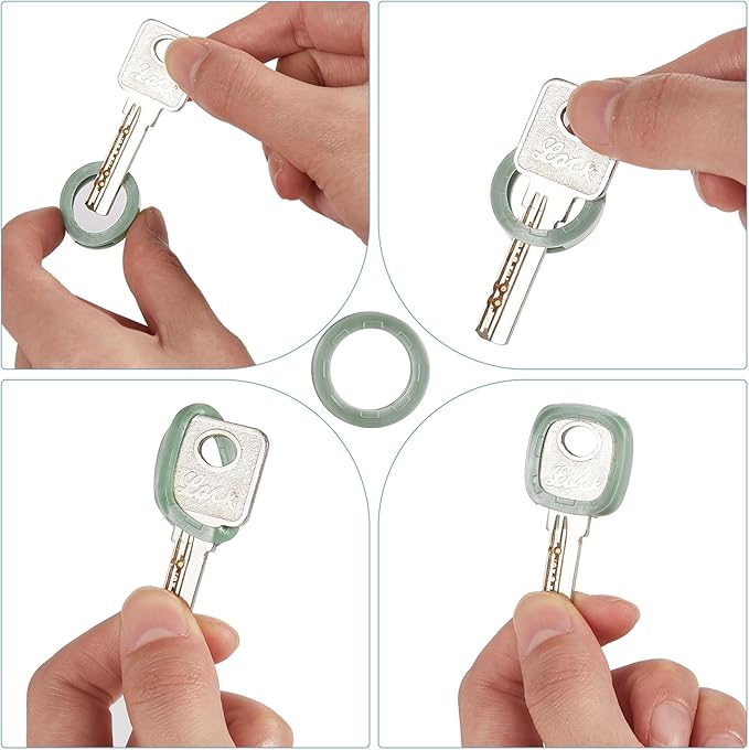Blulu 80 Pieces 1Inch Colored Key Covers Caps Tags Covers Set Plastic Key Color - Image 4