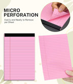 36 Pack Note Pads 5x8, Narrow Ruled Legal Pad, 30 Sheet/notepad, Colored Legal - Image 4