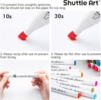 Shuttle Art Alcohol Markers Brush tip, Dual Tip Brush & Chisel Tip Art Marker - Image 8