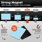 Attractivia Dry Erase Magnetic Labels, 2.8 x 1.8 in, Solid Colors, Colored - Image 3