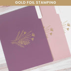 bloom daily planners Decorative File Folders - Set of 12 Letter Size (8.5” x 11”) Organizers, 1/3 Cut Tabs - Aesthetic Folders for School & Office - Gold Foil Florals
