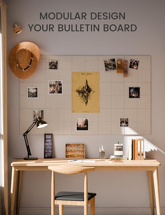 Large Felt Bulletin Board 36"x24", Cork Board Alternative - Image 5
