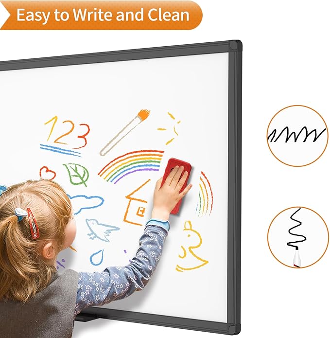 VIZ-PRO Magnetic Dry Erase White Board, 72 X 40 Inches - Image 5