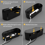 D-Line Cable Management Box, Power Strip Holder, Floor Outlet Hiders, Desk Cord - Image 9