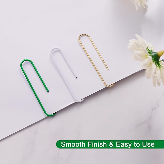 NEEWAY 200pcs Large Green Paper Clips, 2 Inch Jumbo Paper Clip, Ceative Colored - Image 4