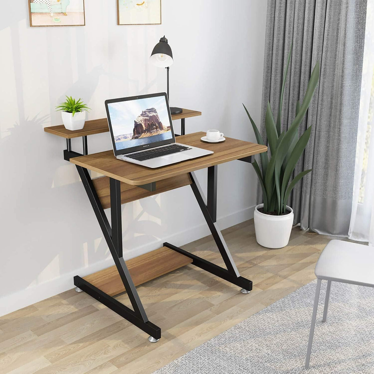Dripex Computer Desk for Small Spaces, Z Shaped Small Computer Desk, 27.5 inc...