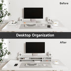 Fenge Monitor Stand, Dual Monitor Riser, 42.5inch Large Desk Computer Monitor - Image 6