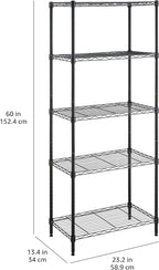 Amazon Basics 5-Shelf Multipurpose Adjustable Sturdy Steel Storage Shelving Unit - Image 8
