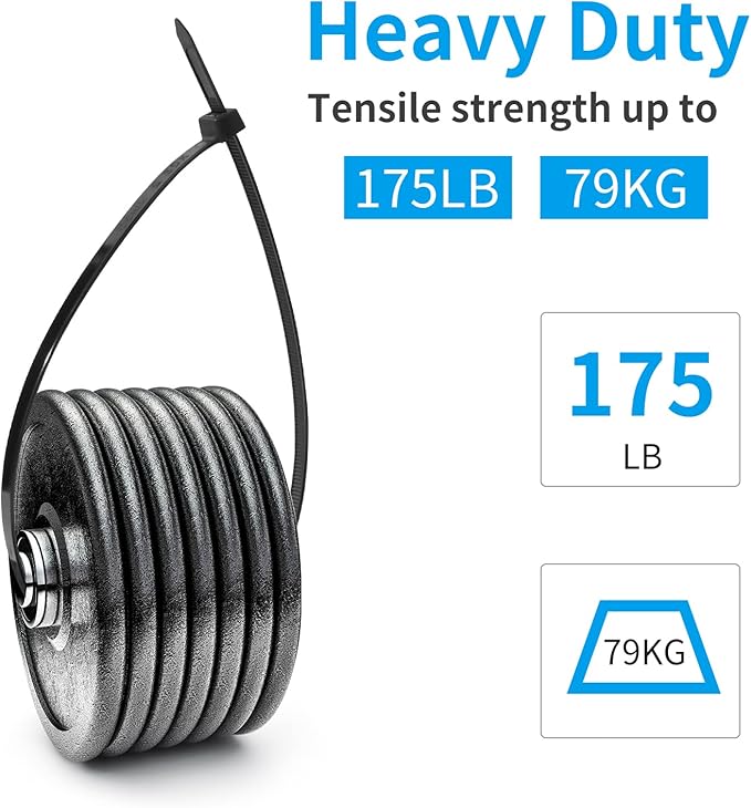 XINGO 30 inch Black Zip Ties Heavy Duty 40 PCS, 200 LBS Ultra Strong Plastic - Image 4